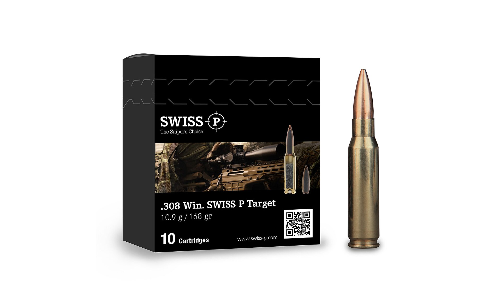Swiss-P-Munitionsschachtel .308 Win Target 168 gr. Christian Müller / SwissP Defence AG; Datum laut Dateiseite: 7. Juli 2023. Via Wikimedia Commons. Wikimedia-VRT bestätigte Freigabe. Produktillustration; nicht die im Fall nachgewiesene Charge. Lizenzprüfung: 26.09.2026. Swiss-P-Munitionsschachtel .308 Win Target 168 gr. Christian Müller / SwissP Defence AG; Datum laut Dateiseite: 7. Juli 2023. Via Wikimedia Commons. Wikimedia-VRT bestätigte Freigabe. Produktillustration; nicht die im Fall nachgewiesene Charge. Lizenzprüfung: 26.09.2026.